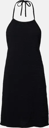 Hunza G Halterneck seersucker minidress