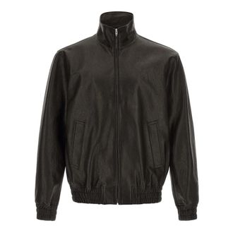 Valentino Garavani Jassen - Heren - Bomber jackets - Zwart - L - Leer - Jassen