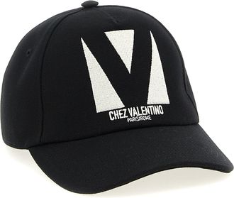 Valentino Garavani Mens Black Cotton Cap (baseball Hat)