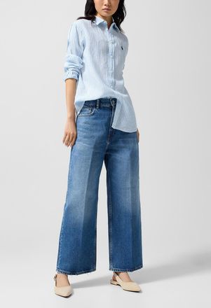 Polo Ralph Lauren Womens Cropped wide-leg jean