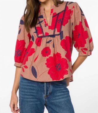 Velvet Heart Zyler Floral Peasant Top In Multi