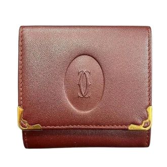 Cartier Pre-owned Wallets, female, Red, Size: ONE SIZE Pre-owned Must de Leather Coin Case