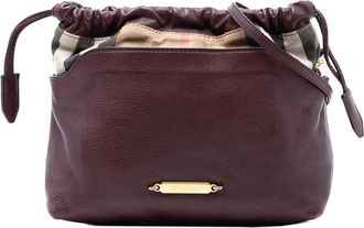 Burberry Pre-owned Burberry House Check Canvas and Calfskin Little Crush Crossbody QW1HVRQCV4DZQH5J