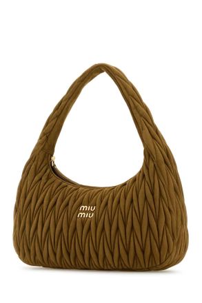 Miu Miu 5bc183voohab7o F0393 Oliva Lambleather Borse A Mano Bag