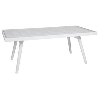 Wanderlust Deco Mesa auxiliar de madera lacado blanco 125x65x48