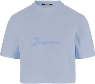 Jacquemus cropped T-shirt met geborduurd logo