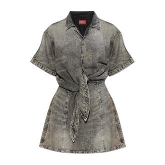 Diesel Shirt Dresses, female, Gray, Size: XS Denim Dress
