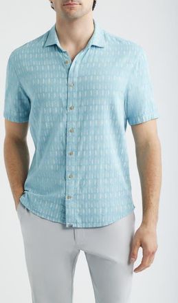 Johnnie-O Beachley Short Sleeve Button-Up Shirt in Maliblu at Nordstrom, Size Xx-Large