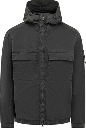 Stone Island Black Solid Hood Jacket