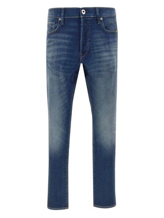 G-Star logo patch jeans - men - Cotton/Polyester/Elastane - 36/32 - Blue