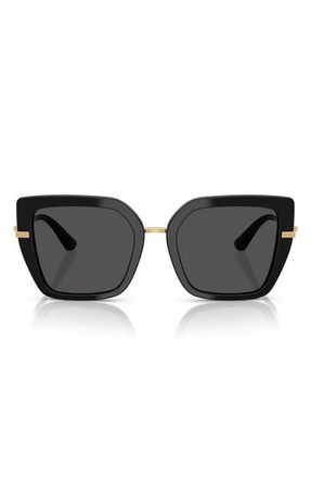 Dolce & Gabbana 53mm Butterfly Sunglasses in Black at Nordstrom