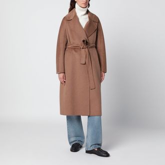 Max Mara Cappotto midi color cammello in lana e cachemire