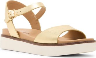Blondo Rifkin Ankle Strap Sandal in Gold Leather at Nordstrom, Size 5.5