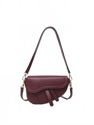 Jen & Co. Womens Marisol Asymmetrical Saddle Bag In Merlot