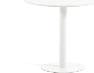 Siediti Fuori e Dentro Mesa redonda de exterior en acero pintado &Oslash;79,5 cm blanco