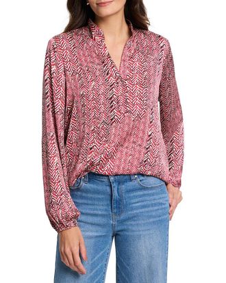 Nic+Zoe Nic+Zoe Herringbone Stamp Top