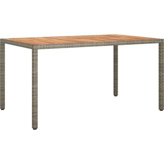 vidaXL Mesa De Comedor De Jard&iacute;n Gris 150 X 90 X 75 Cm Polirat&aacute;n Vidaxl