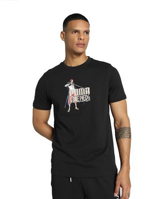 Puma Puma 624665 X One Piece Graphic Tee Casual T-Shirt, Mens, 24 Spring Summer Color Puma Black (01), L