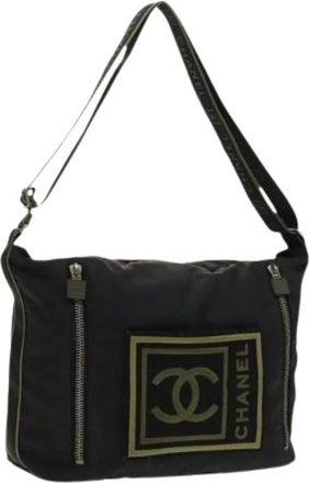 Chanel Pre-owned Cross Body Bags, female, Black, Size: ONE SIZE Pre-owned Nylon chanel-bags