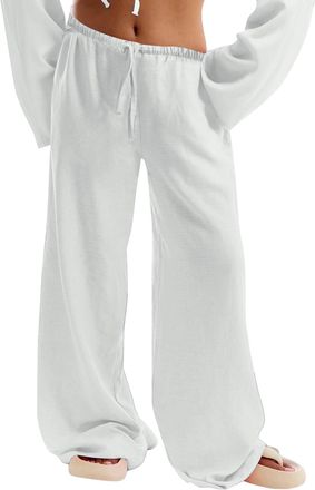 Generic Work Trousers Women Sweatpants Womens Wide Leg Pants to Gathering Classic Sweatpants for Parties Casual Trousers Machine-Washable Durable Joggers with