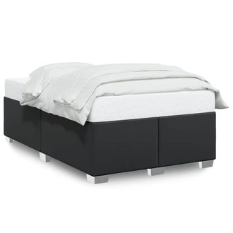 Berkfield Home Bed Frame without Mattress Black&not;Double Faux Leather in Black | Size: Double