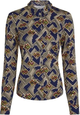 King Louie Blouse Leia - Dames - Blouses & Shirts - Veelkleurig - Maat: L Leer