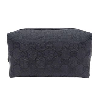 Gucci Black Gg Canvas Pouch (Pre-Owned)