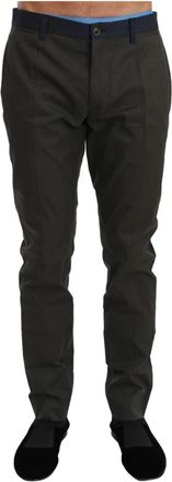Dolce & Gabbana Slim-Fit Broek - Grijs- Hoge Kwaliteit Korting - Heren - Slim Fit Broeken - Grijs - M - Broeken