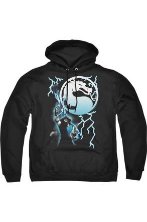 Gildan Mortal Kombat Klassic Raiden Adult Pull Over Hoodie / Hooded Sweatshirt