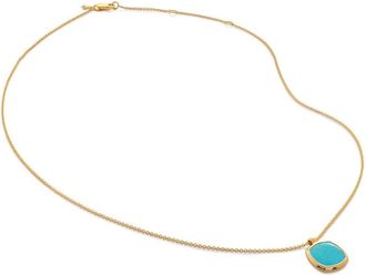 Monica Vinader Delphi turquoise pendant necklace - women - Turquoise/Recycled Silver/Recycled 18kt Gold Vermeil - One Size