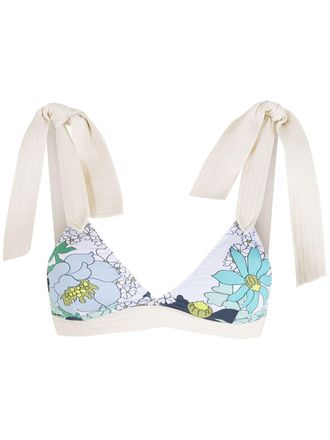 Clube Bossa Top bikini a fiori Loretta - Blu