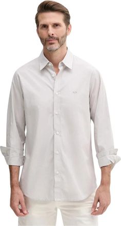 A|X Armani Exchange Patroon Shirt - Heren - Casual Overhemden - Grijs - S - Katoen - Overhemden