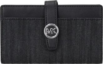 Michael Kors Luxe Stoffen Portemonnee met Strak Design - Dames - Portefeuilles - Zwart - ONE Size - Accessoires