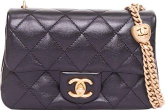 Chanel Black Leather 2022 Sweetheart Crush Flap Bag (Authentic Pre-Loved)