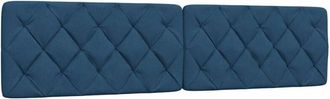 vidaXL Cabecero De Cama Acolchado Tela Azul 200 Cm Vidaxl