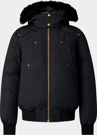 Moose Knuckles Men & apos;s Gold Series Original Ballistic Fur-Lined Down Bomber Jacket