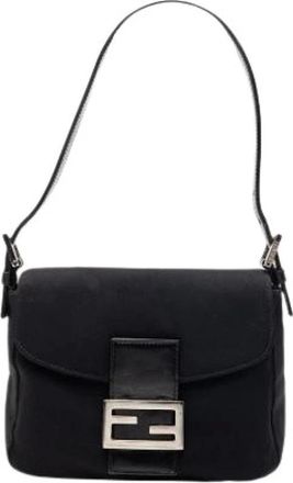 Fendi Pre-owned Shoulder Bags, female, Black, Size: ONE SIZE Pre-owned Vintage Shoulder Bag