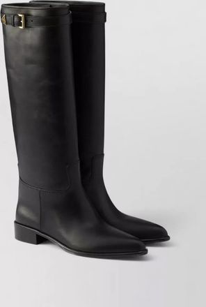 Prada leather knee-high boots