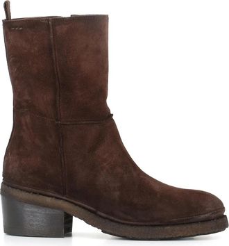 Alexander Hotto Hoge Laars - Dames - Laarzen met Hak - Bruin - 37 EU - Su&egrave;de - Schoenen