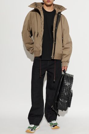 Bottega Veneta Insulated Hooded Jacket, Mens, Beige