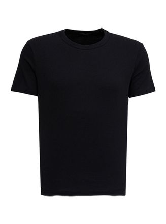 Tom Ford Black Crewneck T-Shirt In Cotton Man
