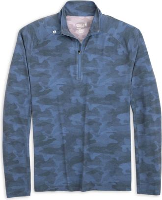 Johnnie-O Patton Performance Quarter-Zip Pullover In Heather Black