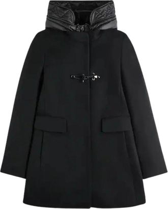 Fay Montgomery Coat - Dames - Mantel - Zwart - XS - Wol - Jassen