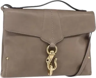 Bally Pre-owned Leren Schoudertas - Dames - Vintage Handtas - Beige - ONE Size - Leer - Vintage