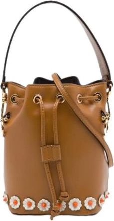 Fendi Pre-owned Vintage Bucket Bag - Dames - Vintage Tas - Bruin - ONE Size - Leer - Vintage
