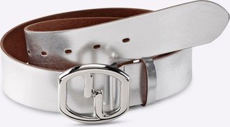 Heine Lederg&uuml;rtel HEINE, Damen, Gr. 11,5, silber (silberfarben), G&uuml;rtel Lederg&uuml;rtel