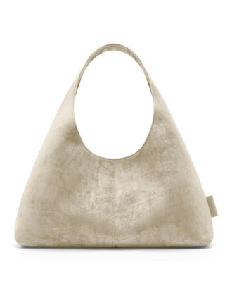 Expatri&eacute; Shoulder Bag for Women Beige - Nora - Slouchy Hobo Bag in Suede Look - Handbag for Work, University, Everyday Use - Vegan Leather