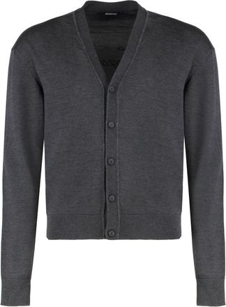 Jacquemus Le Cardigan Brode - Heren - Vesten - Grijs - XL - Wol - Truien & Vesten