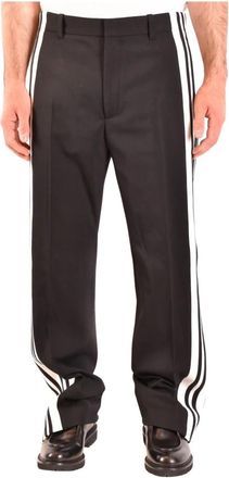 Balenciaga Ept 11670 Broeken - Heren - Straight fit broeken - Zwart - M - Wol - Broeken