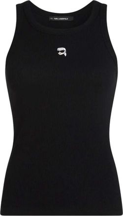Karl Lagerfeld Dames, Tops, Zwart, Maat: XL Katoen